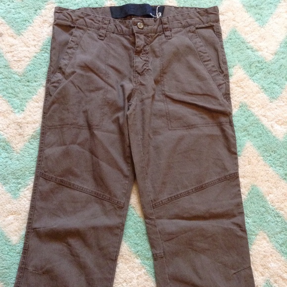 JOES JEANS washed brown linen/cotton pants 28 - Picture 3 of 8